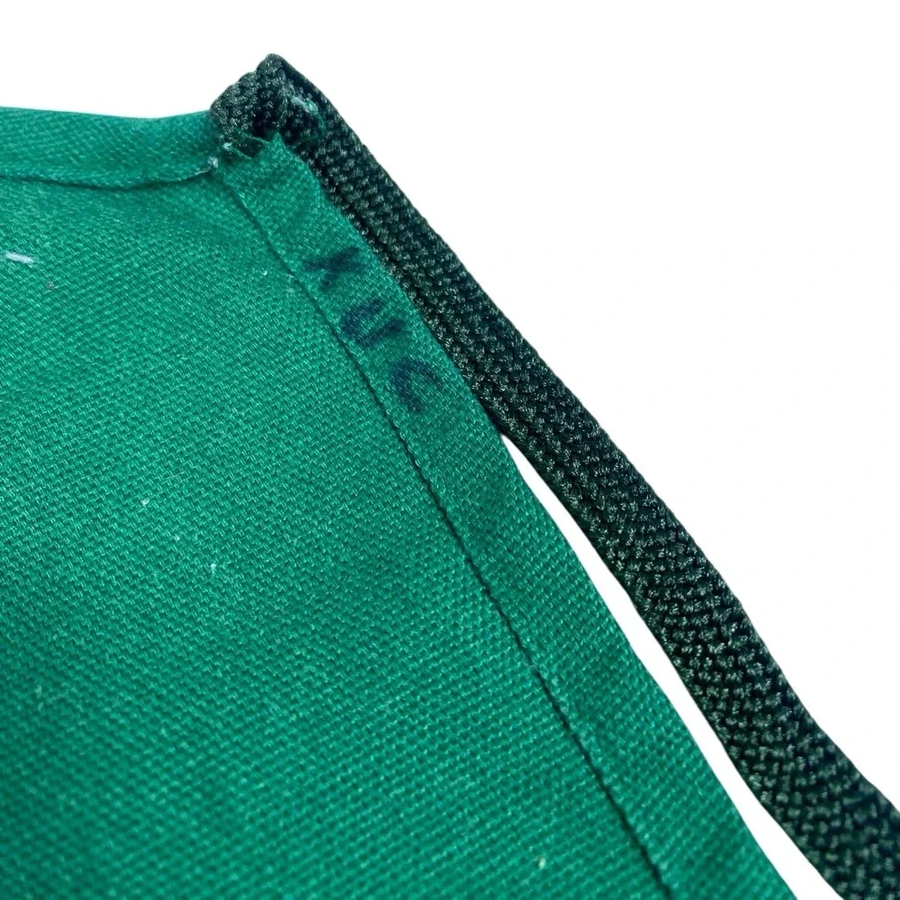 Vintage 1990 New Orleans French Quarter Mardi Gras Apron Mask‎ Green Souvenir